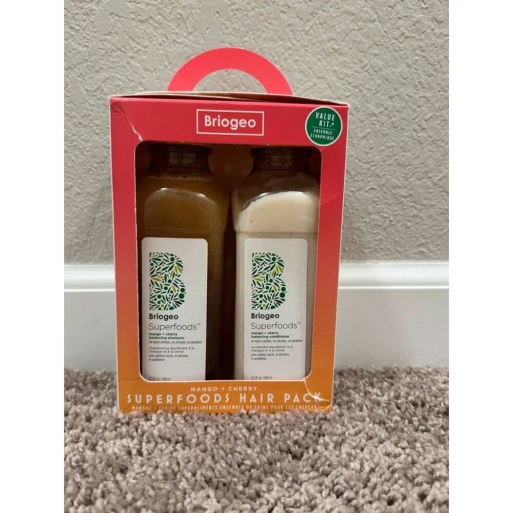 Briogeo Mango and Cherry Superfoods shampoo and conditioner set MSRP $52